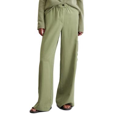 Chinohose MARC O'POLO "aus TENCEL™ Lyocell", Damen, Gr. 40, Normalgrößen, forest moss, Obermaterial: 100% Lyocell, unifarben, casual, weit lang, Hosen Image