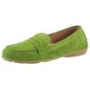Mokassin GABOR, Damen, Gr. 36, grün (apfelgrün), Ziegenveloursleder, unifarben, klassisch, Schuhe, Slipper, Bequemschuh, Flats mit Best Fitting-Ausstattung