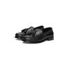 Slipper TOMMY HILFIGER "HILFIGER TASSEL LTH LOAFER", Herren, Gr. 40, schwarz, Leder, unifarben, elegant, Schuhe, Blockabsatz, Mokassin, Businessschuh mit modischer Quasten