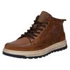 Schnürboots BUGATTI, Herren, Gr. 43, braun (cognac), Leder, casual, Schuhe, High Top Sneaker, Stiefelette mit Innenreißverschluss