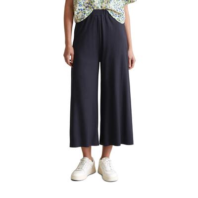 Jerseyhose MARC O'POLO DENIM "aus LENZING™ ECOVERO™", Damen, Gr. XL, Normalgrößen, blau (blau depths), Obermaterial: 97% Viskose, 3% Elasthan, unifarben, casual, loose fit, Hosen Image