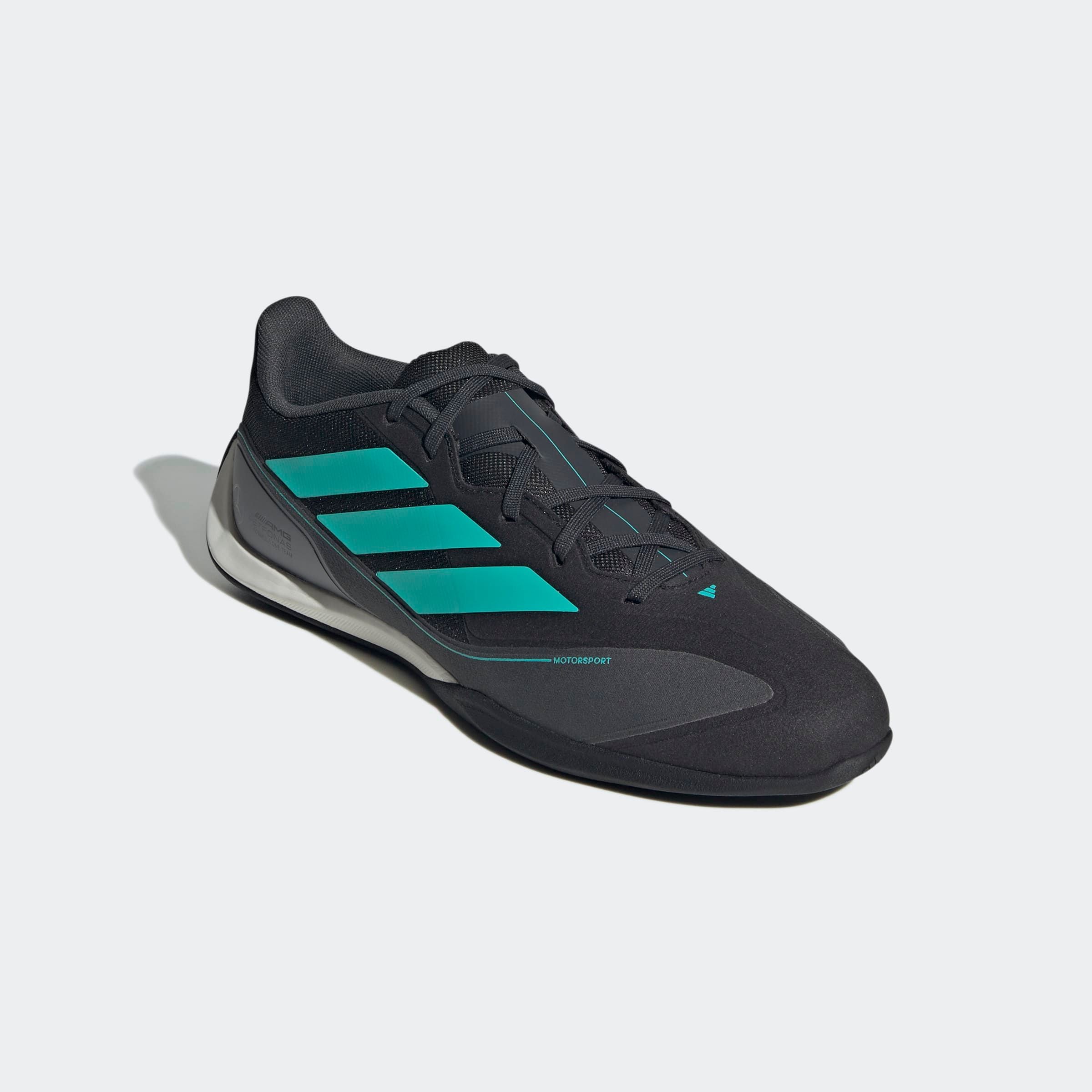 Sneaker ADIDAS PERFORMANCE "ADIDAS FEROZA BASE MERCEDES AMG PETRONAS F1 TEAM SCHUH", Damen, Gr. 44,5, schwarz (core schwarz, semi mint rush, iron metallic), Synthetik, Textil, Schuhe Sneaker