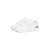 Keilsneaker TOMMY HILFIGER "TH FASHION COURT SNEAKER", Damen, Gr. 40, weiß, Nappaleder, sportlich, Schuhe, Freizeitschuh, Halbschuh, Schnürer mit goldfarbenen Details