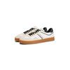 Sneaker TOMMY JEANS "THE GREENWICH LEATHER", Herren, Gr. 40, blau (ecru, dunkelblau), Leder, Lederimitat, kontrastfarbene Details, sportlich, Schuhe, Freizeitschuh, Halbschuh, Schnürschuh mit seitlichem Logo-Schriftzug