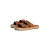 Pantolette TOMMY HILFIGER "FLEX JUTTE HILFIGER SUEDE SANDAL", Herren, Gr. 43, braun, Veloursleder, modisch, Schuhe, Sommerschuh, Schlupfschuh mit verstellbaren Schnallen