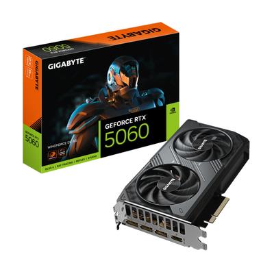 GIGABYTE Grafikkarte "GeForce RTX 5060 WINDFORCE OC 8G Grafikkarte - 8GB GDDR7, 128bit, PCI-", eh13, Grafikkarten