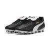 Fußballschuh PUMA "KING TOP FG/AG Fußballschuhe Erwachsene", Gr. 46, schwarz-weiß (schwarz, weiß gold), Obermaterial: Synthetik; Futter: Synthetik; Innensohle: Textil; Laufsohle: Synthetik, Schuhe