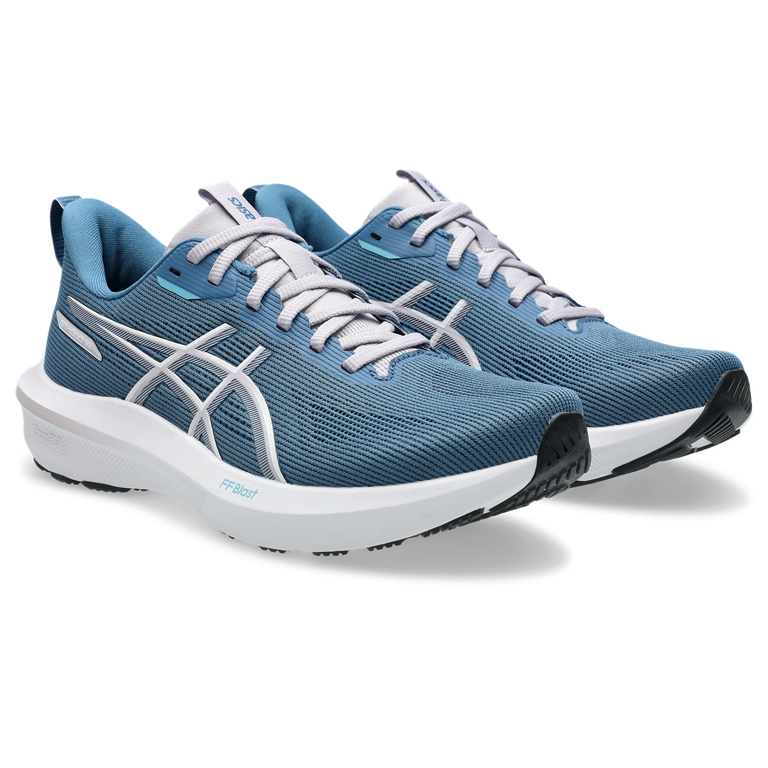 Laufschuh ASICS "GT-1000 14", Damen, Gr. 38, weiß (winter sea, weiß), Textil, Schuhe Laufschuh, für mehr Stabilität