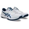 Hallenschuh ASICS "GEL-ROCKET 12", Gr. 49, weiß (weiß, mako blau), Synthetik, sportlich, Schuhe