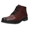 Schnürboots BUGATTI, Herren, Gr. 40, rot, Leder, used, casual, Schuhe, Boots, Herrenschuh, Stiefelette mit seitlichem Logo-Branding