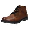 Schnürboots BUGATTI, Herren, Gr. 40, braun (cognac), Leder, used, casual, Schuhe, Boots, Herrenschuh, Stiefelette mit seitlichem Logo-Branding