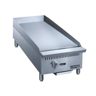 Dukers DCGM12 12" Gas Commercial Griddle w/ Manual Controls - 3/4" Steel Plate, Convertible, Stainless Steel, Gas Type: NG