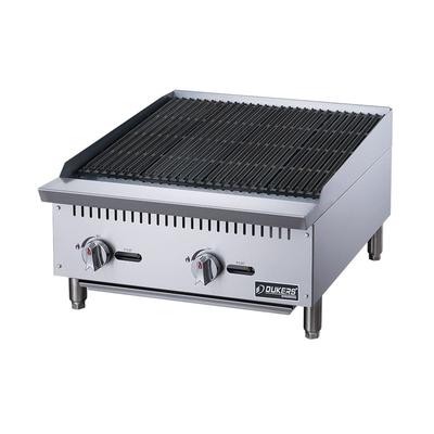Dukers DCRB24 24" Gas Charbroiler w/ Cast Iron Grates - Convertible, Stainless Steel, Gas Type: LP