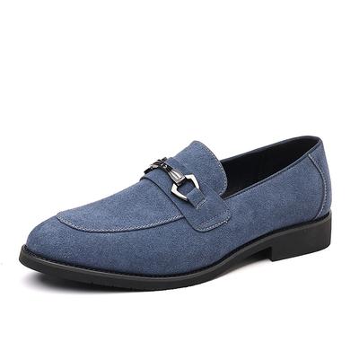 Men's Olive Green Bit Loafers – Stylish Faux Suede Slip-On Dress Shoes with Metal Buckle Detail for Business Casual Looks Dinner Dates and Office Wear