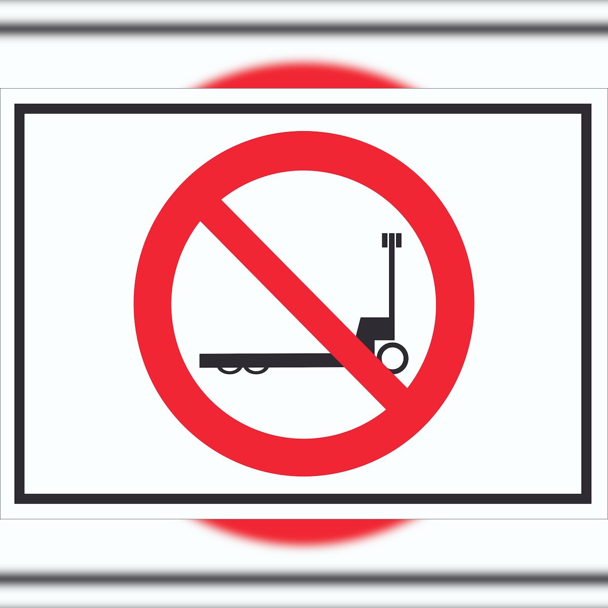 HB-Druck Schild Hubwagen verboten Symbol A3 Rückseite selbstklebend Image
