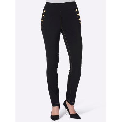 Webhose CLASSIC BASICS, Damen, Gr. 52, Normalgrößen, schwarz, 72% Viskose, 25% Polyamid, 3% Elasthan, unifarben, lang, Hosen Image