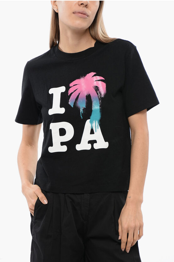 Bedrucktes T-Shirt mit Rundhalsausschnitt in Schwarz Image
