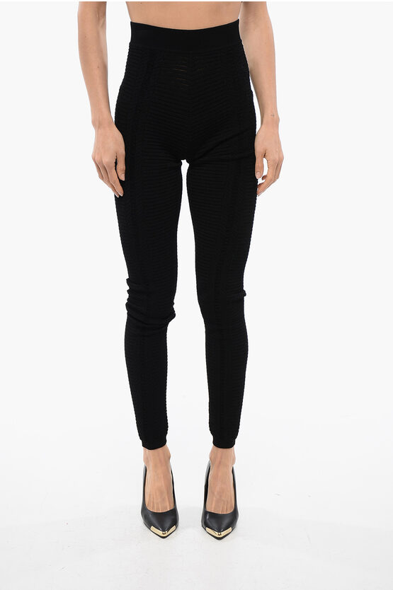 Lochmuster-Leggings mit hoher Taille Image