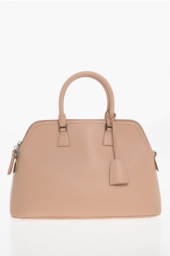 MM11 5AC Tragetasche aus Leder mit abnehmbarem Schultergurt in Pink