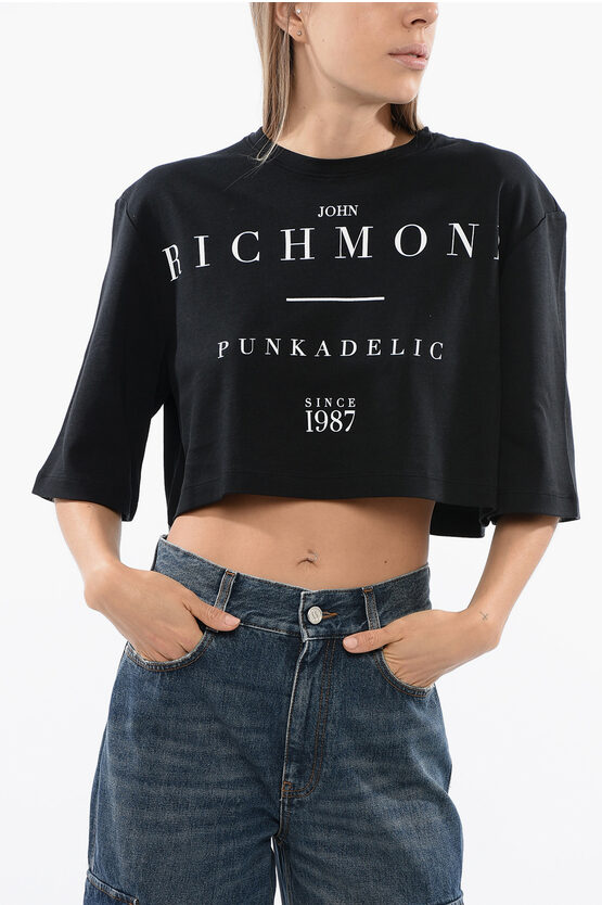 Kurzes GENYA T-Shirt mit Oversized-Passform in Schwarz Image