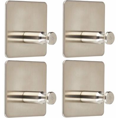 4er Set Garderobenhaken aria ii Edelstahl selbstklebend Image