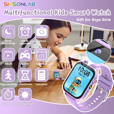 2025 Kids Smartwatch HD Camera Study Partners Flashlight Multiple Language Games Calculator Children's Day Gift Toys Boys Girls