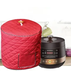 Thickened Rice Cooker Dust Cover Dustproof Anti Static Pressure Cooker Protective Cover Black/Red 6/8 Quart Rice Cooker Sleeve