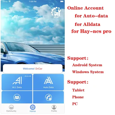Online Account Software For Mit-chell Alldata Car Data Support Android System Mobile Device Computer Easy Use Work Stable