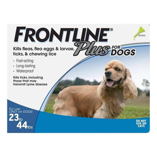 Frontline Plus Chiens Moyens 23-44 Lbs (Bleu) 6 Doses