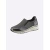 Slipper HEINE, Damen, Gr. 39, grau, Leder, Veloursleder, Glattleder, Synthetik, modisch, Schuhe