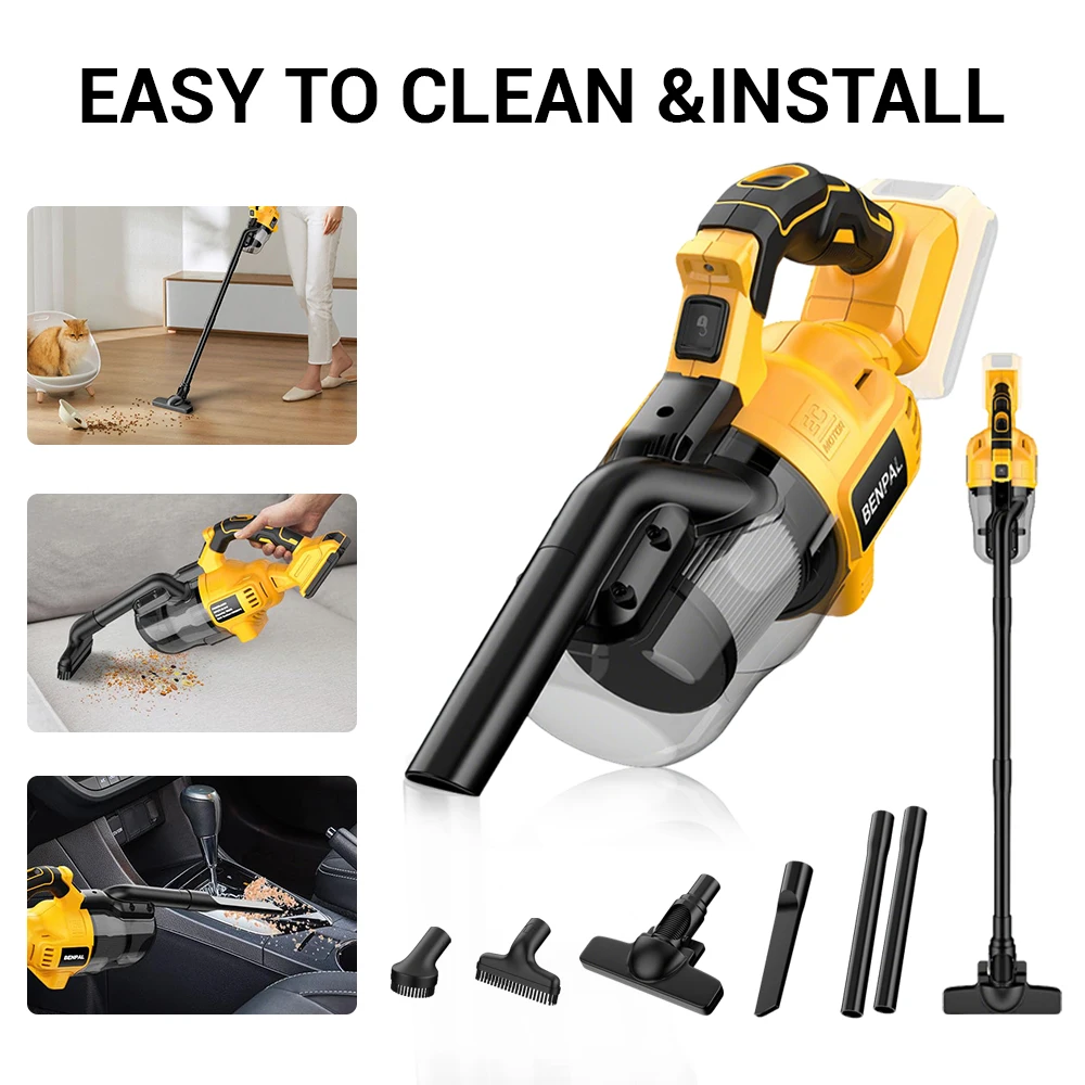 Akku-Handstaubsauger mit 600 ml HEPA2.0-Filterbehälter für DeWalt/Makita/Milwaukee 18 V-20 V Akku (keine Batterie) Image