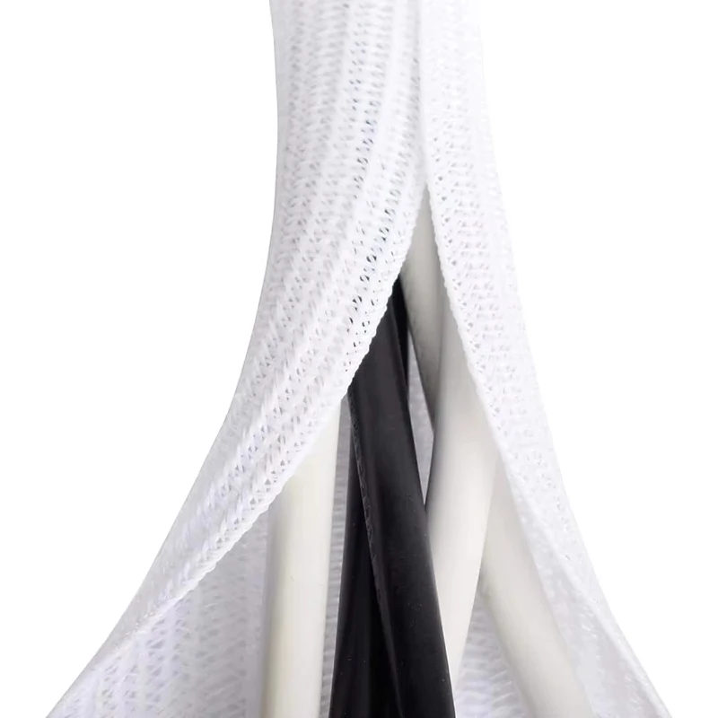 Selbstgeschlossene, schließende, erweiterbare, geflochtene PET-Hülle, isolierte Wrap, selbstschließender Kabelschutz, selbstgeschlossener Kabel-Organizer Image