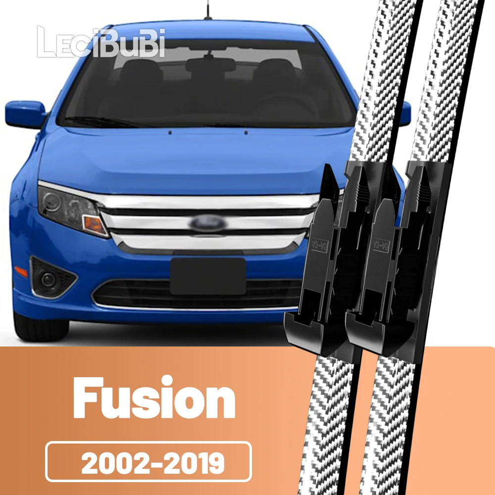 2 stücke Frontscheibe Scheibenwischerblätter Carbon Faser Scheibenwischer Für Ford Fusion 2002-2019 2003 2004 2011 2012 2013 2014 2015 Image
