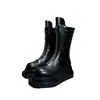 Männer Chelsea Stiefel Plattform High Top Mann Turnschuhe Gothic Heels Wildleder Leder Zip Luxus Vintage Trendy Designer Schuhe Schwarz
