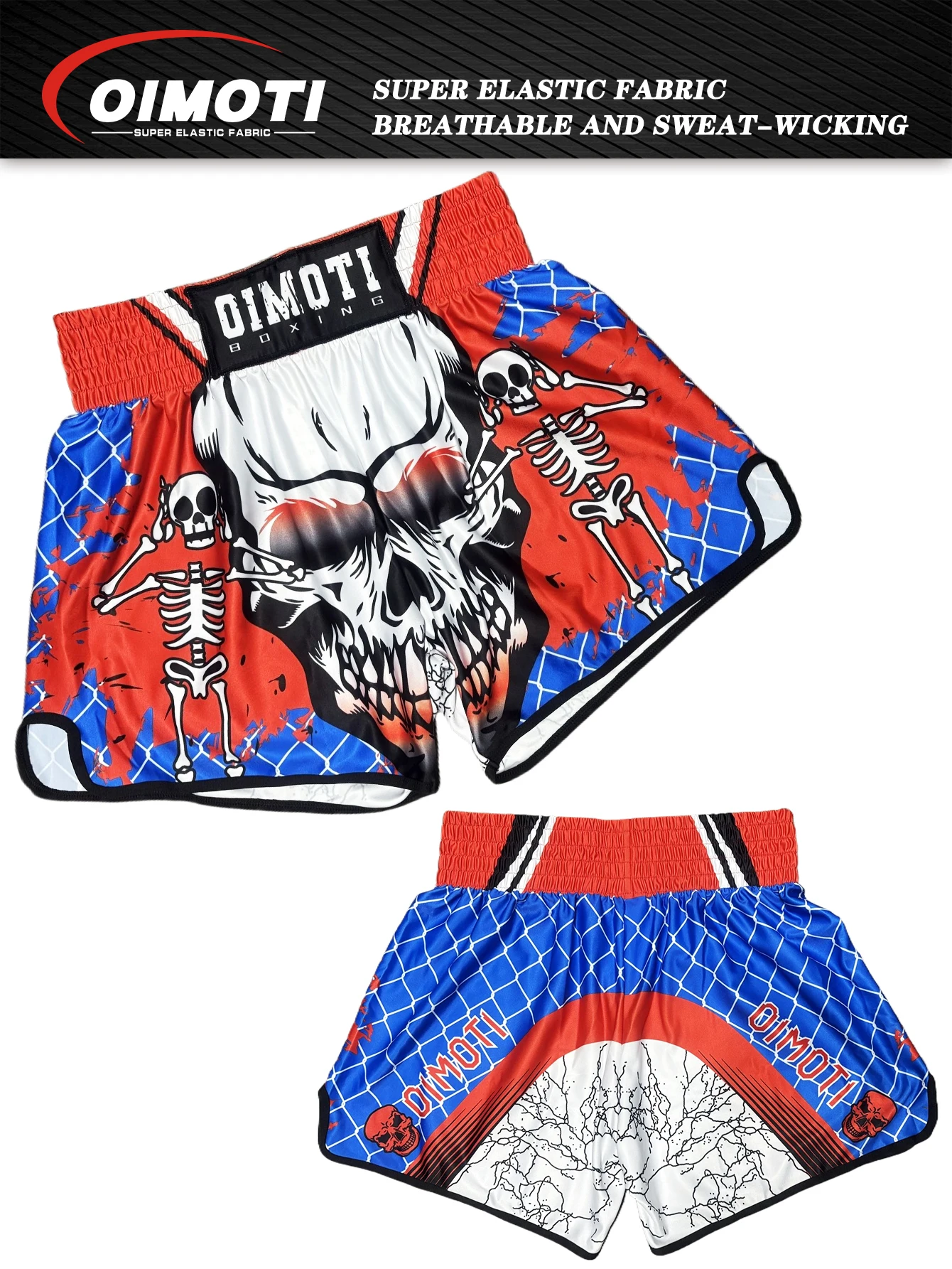 ONE Sports Schnelltrocknende, atmungsaktive, superelastische Shorts für das Boxen, Sanda-Kampftraining – superelastische Sporthose Image