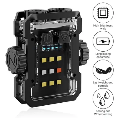 Portable Keychain Light Mini Pocket Flashlight Safety Warning Light Rechargeable Camping Lamp Outdoor Work Light Repair Light