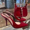 Spitz Hochhackige Sandalen Frauen Sexy Hausschuhe Frau Schuhe Slingback 2025, Sommer Elegante Kleid