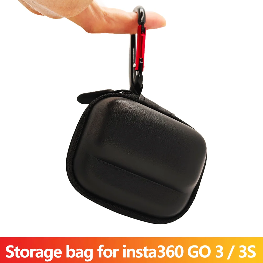 GO 3/3S Aufbewahrungstasche Schützende Tragetasche PU-Leder mit Haken für Insta360 GO 3/3S Action-Kamera Image