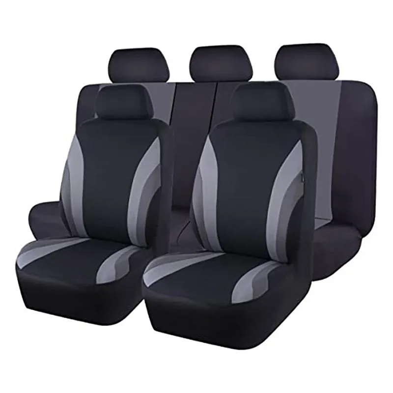 Universal Full Set 9PCS Autositzbezüge für 5 Sitzer Autositzbezüge Dekoratives und schützendes Auto-Innenzubehör Image
