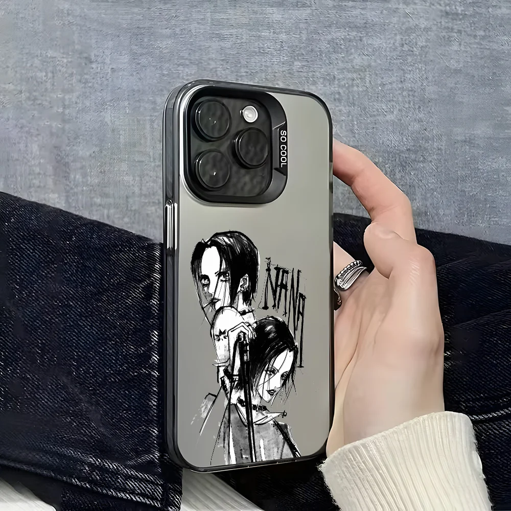 Anime Nana Osaki Handyhülle für iPhone 16, 15, 14, 13, 12, 11, Pro Max Plus – Bunte Farbverlaufs-Schutzhülle aus weichem TPU Image
