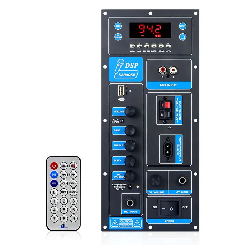 VIRE High Power DSP Bluetooth Verstärkerplatine 8-18 Zoll Trolley Lautsprecher Outdoor Audio Amp Modul 60W Mono Stereo Amp Image