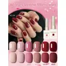 6pcs15ML Pink Long-Wear Hochglanz-Gel-Nagellack 6-Farben-Set Erzielen Sie Ergebnisse in Salonqualität zu Hause