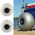 2 pezzi carrello da spiaggia ruota palloncino pneumatico kayak carrello da campeggio ruota PVC grigio 296x180x10.5mm accessorio funzionale