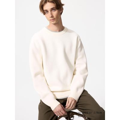 Uniqlo - Washable Milano Ribbed Crew Neck Jumper - Off White - XXL