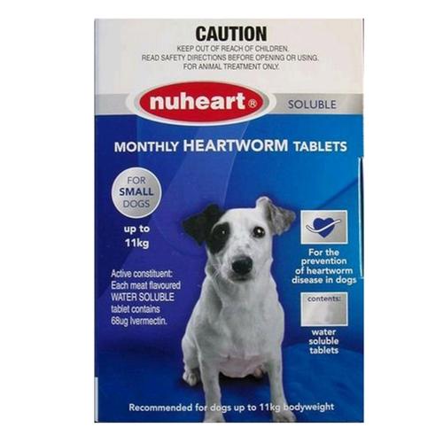 Nuheart Générique Heartgard Plus Pour Petits Chiens Jusqu'à 25lbs (Bleu) 12 Comprimés