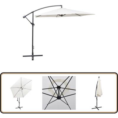 Ampelschirm 3 m Sandweiß - Sonnenschirm - Freistehender Sonnenschirm - Garten Sonnenschirm Image