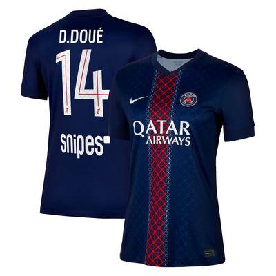 PSG Nike Stadium Heimtrikot 2025-26 - Damen mit Aufdruck D. Doué 14 Image