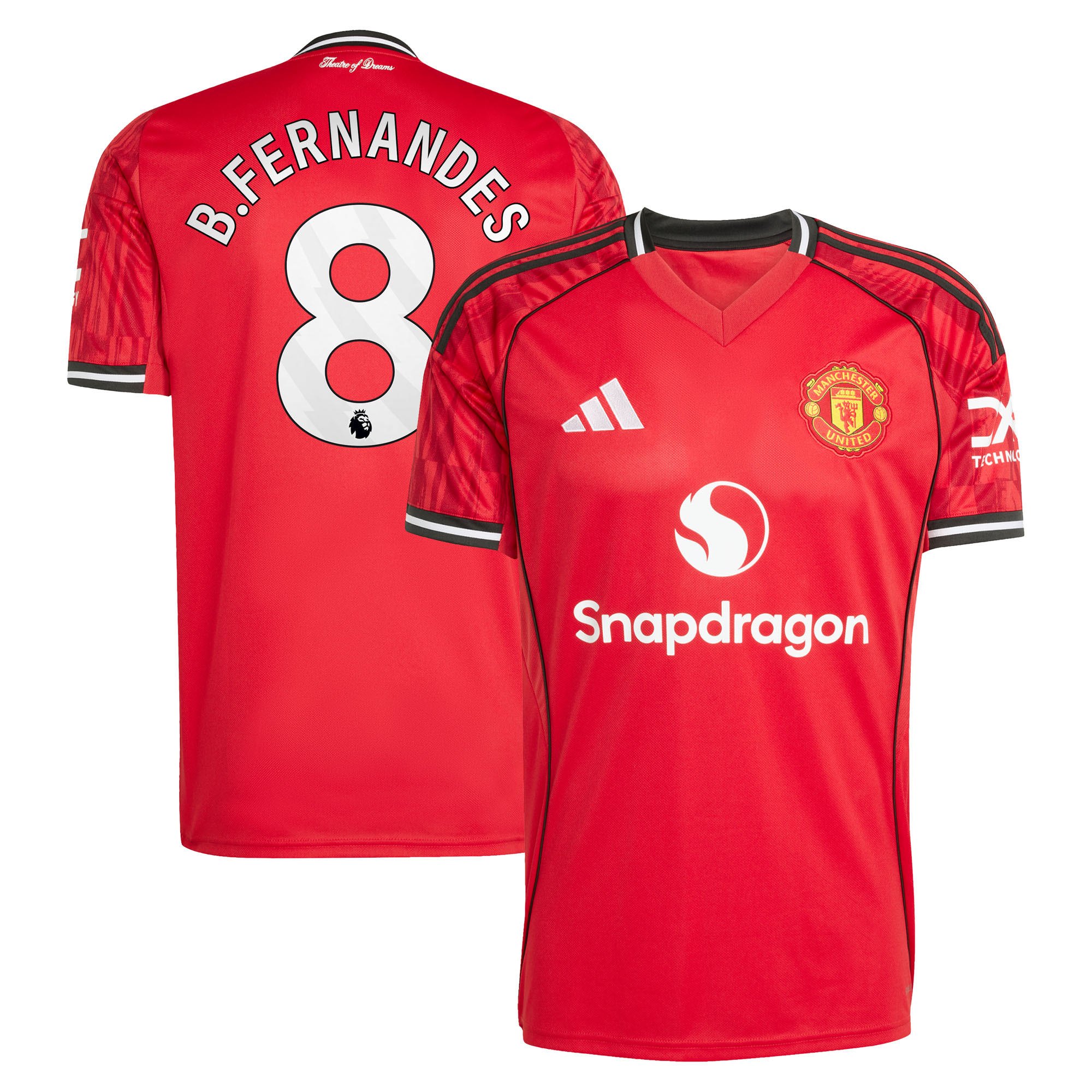 Maillot Domicile Manchester United adidas 2025-26 avec flocage B. Fernandes 8