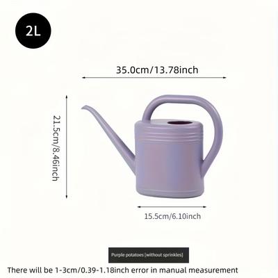 TEMU 1l/2l Plastic Watering Can With Ergonomic Handle - Indoor & Outdoor Plants, Ideal For Gardening, Plant Care||durable Plasti