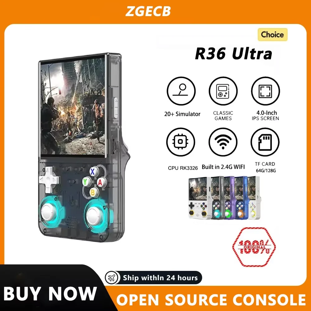 FLLAPT R36Ultra rétro Console de jeu vidéo Portable système Linux 4.0 pouces R36S IPS écran Portable lecteur vidéo de poche jeu